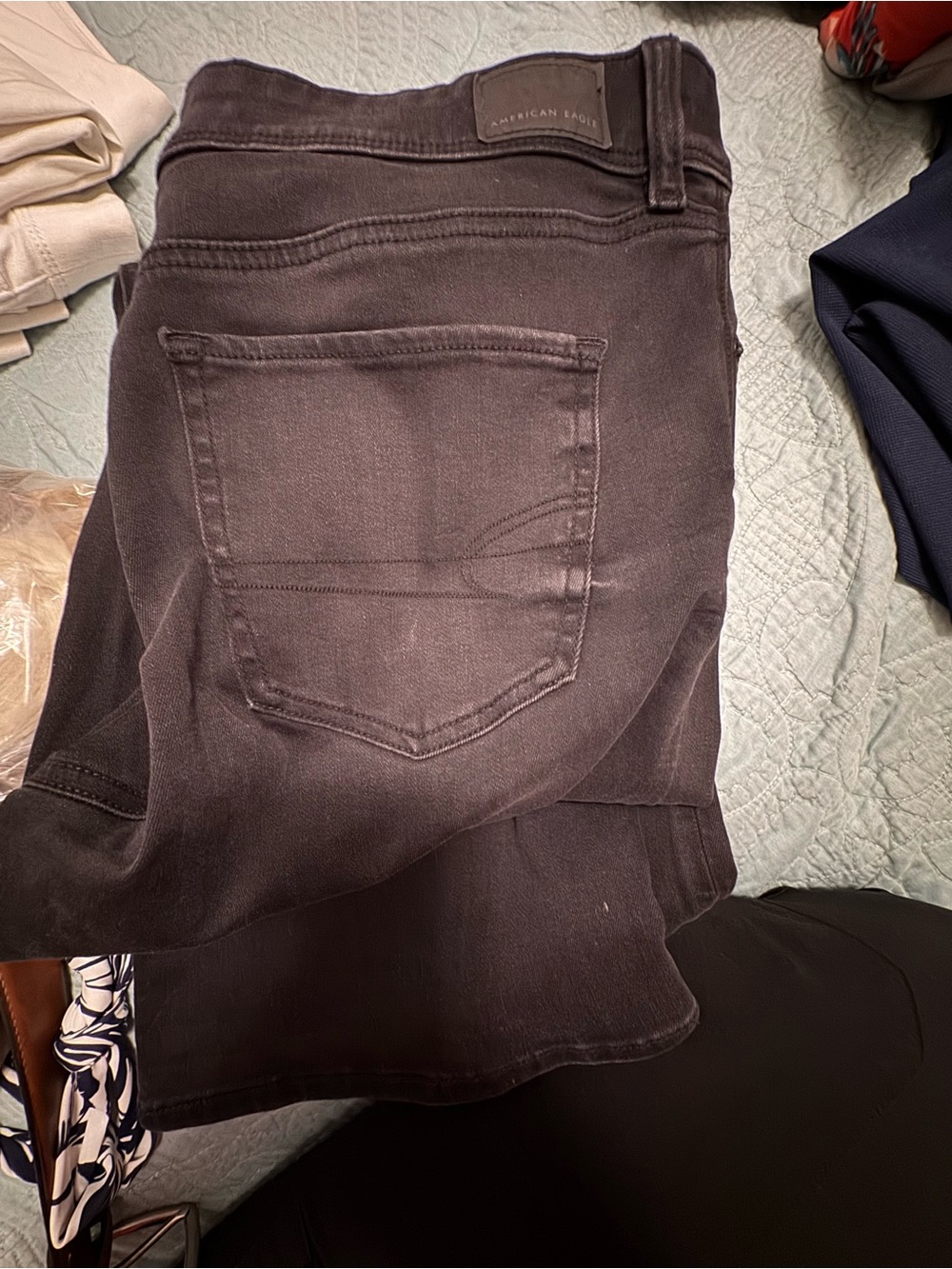 American Eagle Outfitters Black Maxi Denim Skirt